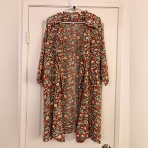 Vintage Long Floral Cardigan